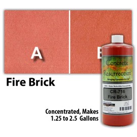 Concrete Resurrection Professional Easy to Apply Water Based Concrete Stain - Fire Brick