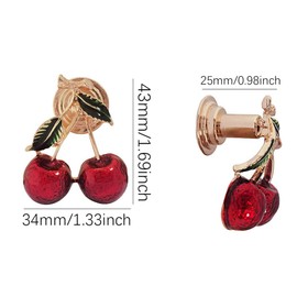 Hetyskluy Cherry knobs 4PCS, Cabinet Drawer Knob,Zinc Alloy Single Hole Cherries Shaped Pull Handle Knobs for Dresser Drawer Cabinet Closet Pull Door Decorative Knobs