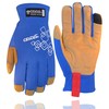 Cestus GenU Blue, Gardening Gloves for Men, Leather Work Gloves,