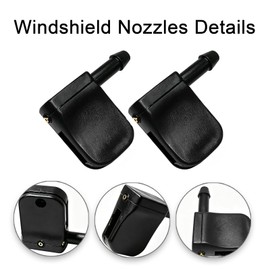 3-way Adjustable Front Windshield Washer Nozzle Kit fit for Ford Transit, Freightliner, Dodge Sprinter, VW Crafter, Peterbilt Wiper Fluid Washer Nozzle Spray Jet Wiper Arm 10-12mm 0.4-0.47"