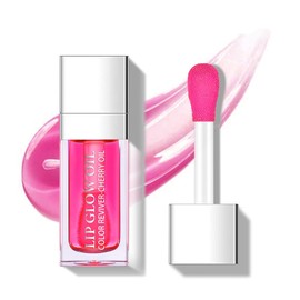 Plumping Lip Oil, Moisturizing Lip Oil Gloss Transparent Plumping Lip Gloss, Big Brush Head Glitter Shine, Long Lasting Nourishing Non-sticky Fresh Texture, Lip Oil Tinted for Lip Care and Dry Lips
