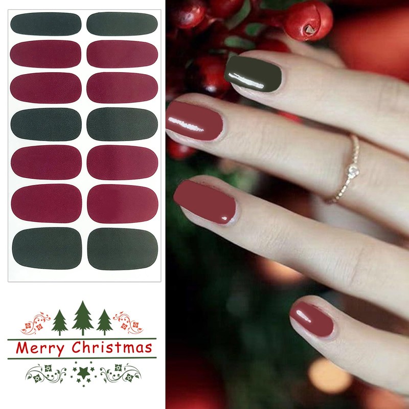 12 Sheets Halloween & Christmas Nail Stickers Full Wraps, Nail
