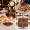 16 Pcs Square Acacia Wood Coasters, Acacia Wood Square Coasters