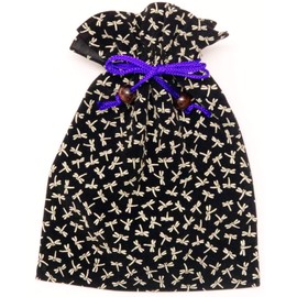 Matsumi Kogei 4589513684175 Japanese Writing Bag, Japanese Style Bookcase, Japanese Style Book, Dragonfly, Black, 8.5 x 10.8 x 0.4 inches (21.5 x 27.5 x 1 cm)