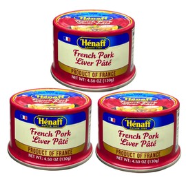 Henaff French Pork Liver Pate| Pate de Foie | Imported from France | 4.5 ounce (130) | Pack of 3
