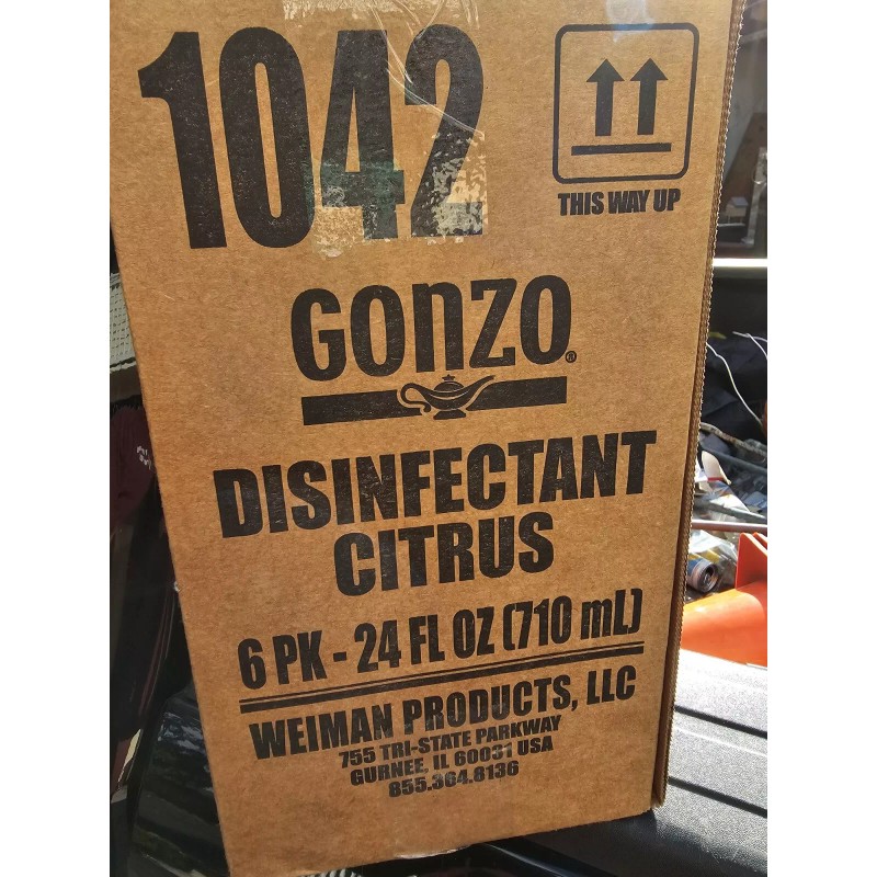 Gonzo CASE OF 6!! Gonzo CITRUS Disinfectant Deodorizer Multipurpose Cleaner