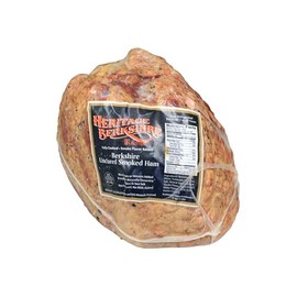 Heritage Berkshire Smoked Ham, American Kurobuta, 8 lb Hand-Rubbed Half Ham - Rich Flavor, Traditional English Smoking Method, Juicy Texture, Premium Quality for Special Occasions