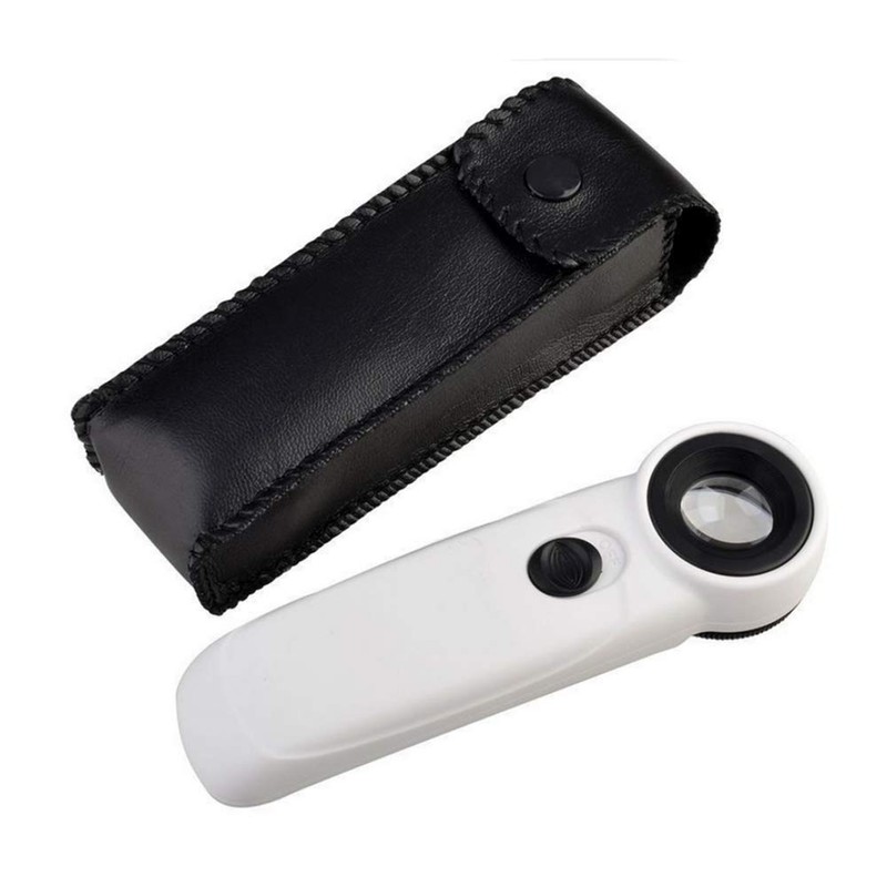 40X Handheld Magnifier Magnifying Glass Loupe Lens for Reading Jewelry