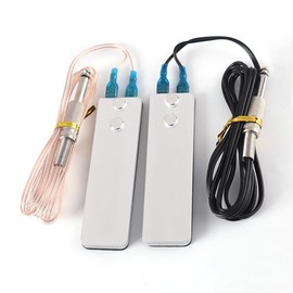 LESHOW Tattoo Foot Pedal Switch for Tattoo Machine Beginners and Artists, Featuring Flat Plate Clip Design, with 1/4 inch 6.35mm Plug and Stainless Steel Connecting Cable, Package Includes 2 Pedals