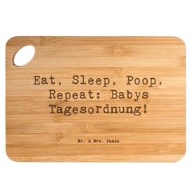 Mr. & Mrs. Panda Bamboo Chopping Board Saying Baby Everyday Gift Baby Humour Joy, Smile, Love, Humorous, Chopping Board, Wooden Chopping Board