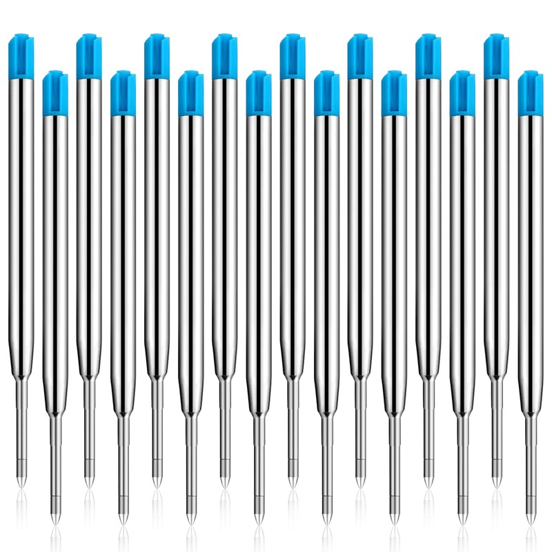 Mauepersu Pack of 16 Ballpoint Pen Refills, Large Capacity Refills,