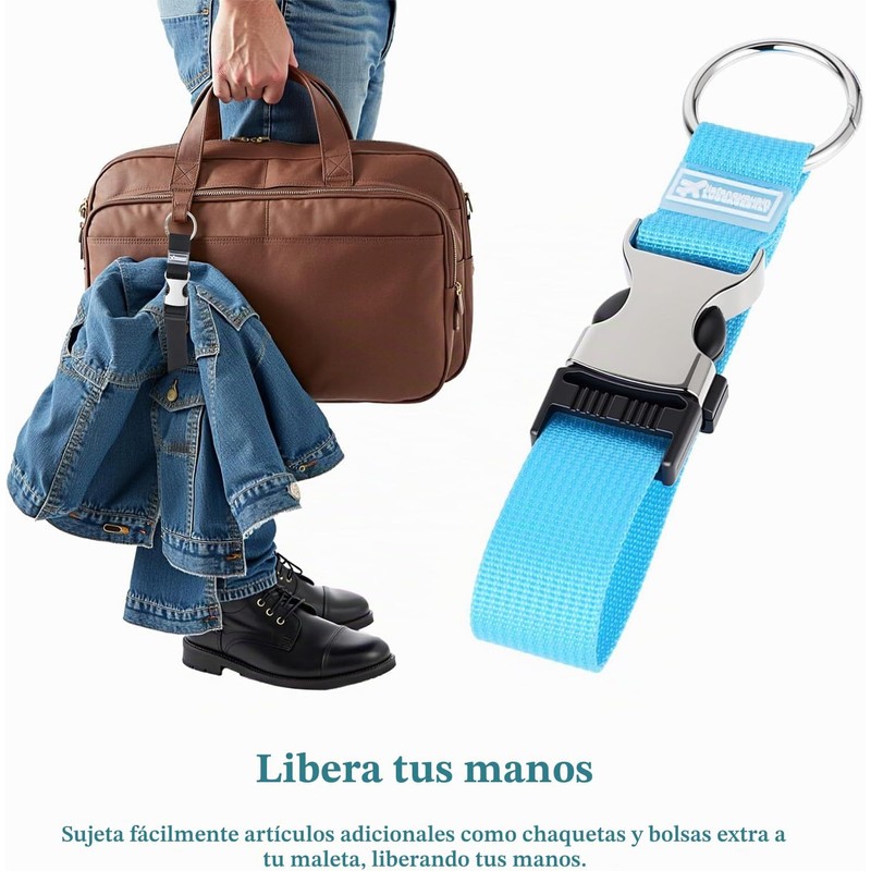 Correas de equipaje ajustables Ptwola 680467 – 3 piezas con