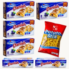 Noble Crunch Blueberry Cream Cheese Danish (6 pks - 36 Danishes) - Potato Sticks (1, 5oz bag)