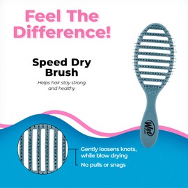 Wet Brush Speed Dry Hair Brush, Artic Blue - Vented Design and Ultra Soft HeatFlex Bristles Are Blow Dry Safe With Ergonomic Handle Manages Tangle and Uncontrollable Hair - Pain-Free Hair Accessories
