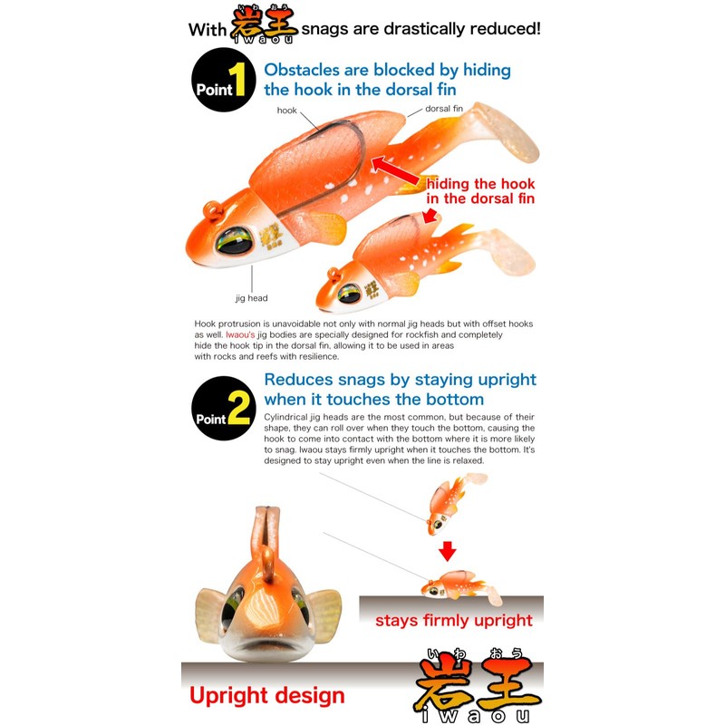 Set of 4 FUNKS Rock King Fluorescent Glow Rockfish Explosive