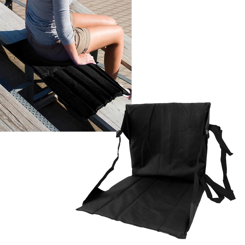 Foldable Seat Cushion Backrest Beach Chair Mat Single Person Portable