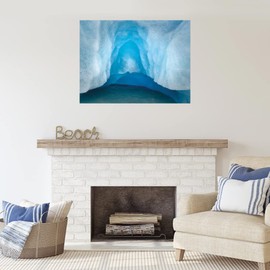 Fine Art Canvas Glacial Canvas Wall Decor by Artist Dennis Frates for Living Room, Bedroom, Bathroom, Kitchen, Office, Bar, Dining & Guest Room - Ready to Hang - 32 in x 24 in