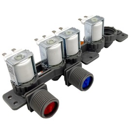 AJU75152602 Washer Inlet Valve Assembly for LG WT7900HBA WT7060CV WT7800CW WT7300CV WT7060CW WT7100CW WT7800CV, Replace 5221EA1008S 4873914 AP6335382 PS12580369 EAP12580369