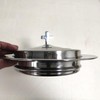 Silver Polished Steel Communion Bread Tray Plate W/Cover for Churches,Stackable