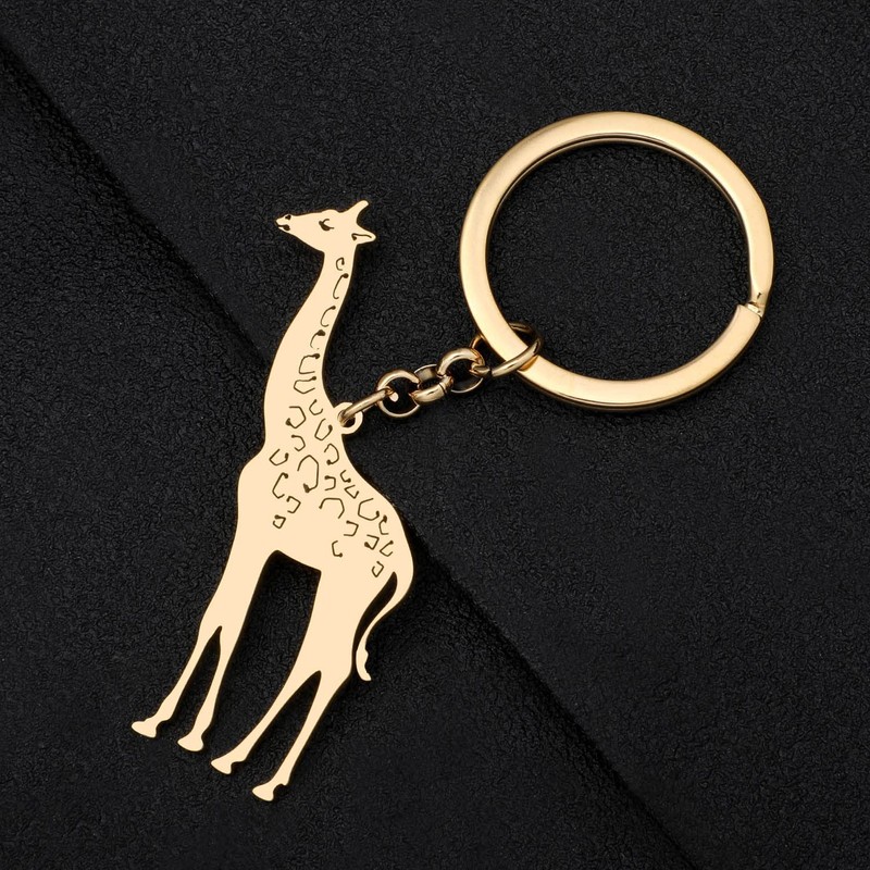 DUOWEI Cute Couple Gift Giraffe Keychain Keyring Giraffe Jewelry Backpack