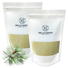 Hello Green Domestic Pine Needle Powder 600gX2 (Pack) Total 1.2kg / 헬로우그린 국산 솔잎 분말 가루 600gX2(팩) 총1.2kg