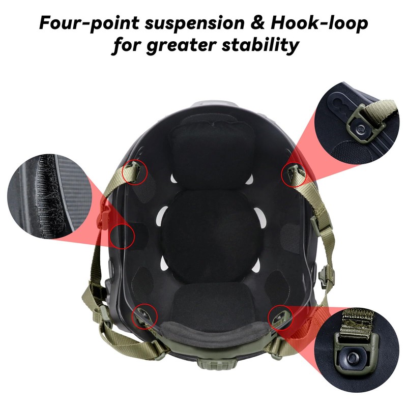 Yzpacc Tactical High Cut Helmet Chin Strap Adjustable Dial 4
