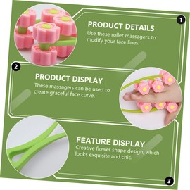 BIUDECO 2pcs Facial Rollers Slim Face Massage Tools for Puffiness Reduction Ergonomic Design for Face Neck Arm and Calf Lightweight and Easy to Use