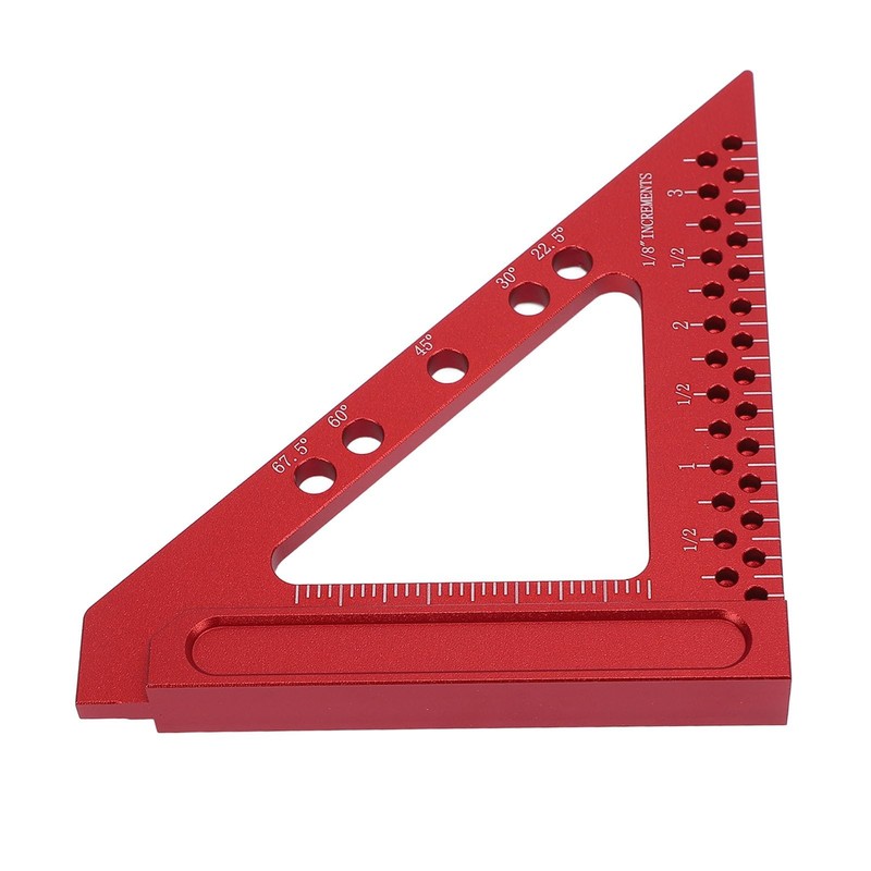 Carpenter's Square Aluminum Alloy Triangle Scribing Ruler Measuring Layout Tool