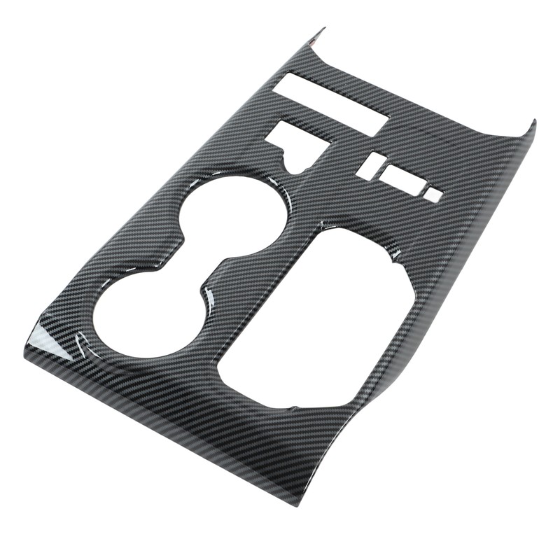 Car Center Console Shift Panel Trim Adhesive Glossy Carbon Fiber