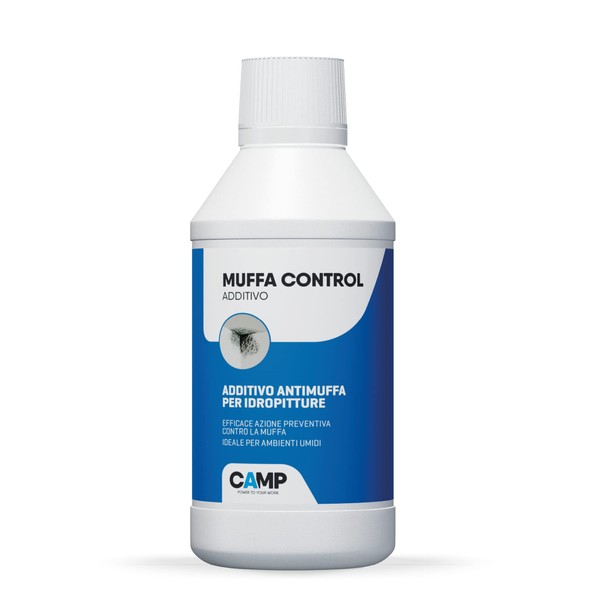 ‎CAMP MUFFA CONTROL ADDITIVO, Antimuffa concentrato per idropitture, Previene la formazione della muffa, 250 ml