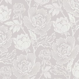 Froluya Vintage Floral Peel and Stick Wallpaper White Floral Contact Paper 16.9" x 118.1" Boho Self Adhesive Wallpaper Modern Neutral Flower Removable Wall Paper for Bedroom Cabinets Decorative Vinyl