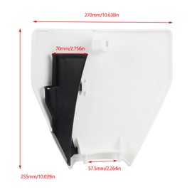 Motorcycle Front Number Plate,ABS Plastic Replacement Cover For FC FX FE TE TC TX 250 350 450 2016-2018(White)