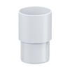 Inefa Pipe socket DN 75, white plastic, rain gutter, roof