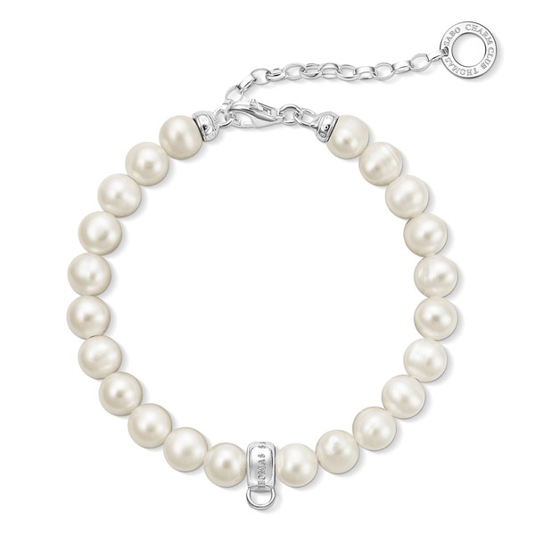Thomas Sabo Women Charm Bracelet Freshwater Pearl Charm Club 925