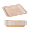 GRÄWE Disposable Plates Set - Wooden Plates, 25 Pieces, 21