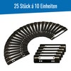 250 Filing Strips Black Plastic 10 Bundles of 25 Pieces