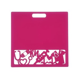 Nurse Badge Buddy for ID Badge Reel, ID Accessory, RN Badge Buddy, Gift (Horizontal Pink)