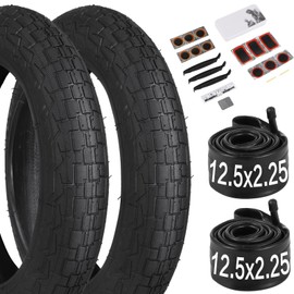 yeesport 12 1/2 x 2 1/4 Tire, 2 Pack 12.5" Kid Bike Tire & 12.5x2.25 Inner Tube, 12.5" Heavy Duty Bike Tubes Schrader Valve With Repair Kit,12 ½X2 ¼ (62-203) Electric Scooter Tires MTB Tires