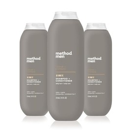 Method Method Men 2-in-1 Shampoo + Conditioner, Cedar + Cypress, 14 Ounces (Pack of 3)