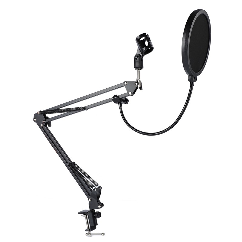 Boom Arm Microphone Adjustable Suspension Boom Rotatable Scissor Microphone Arm
