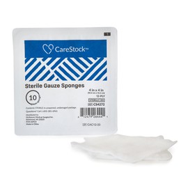 CareStock 12-Ply Gauze Sponge Sterile 4 x 4 1 Tray(s), 10 per Tray