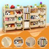 Orekemo Toy Storage Organizer, 59.6" W White 5-Shelf Bookcase/Bookshelf with