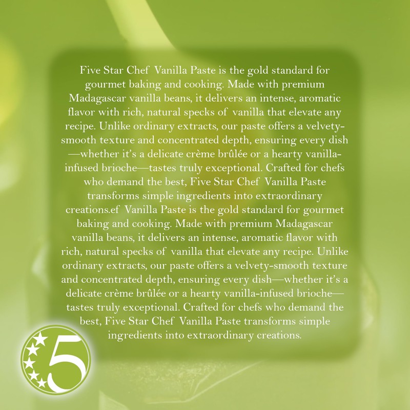 Five Star Chef Vanilla Paste, Vanilla, 16 fl. oz.