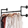 WEBI Clothing Rack Wall Mount,42" Industrial Pipe Clothes Rack for