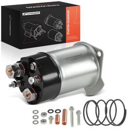 A-Premium Starter Solenoid Compatible with Massey Ferguson Tractor Models - MF-245/MF-255 1981-1982, MF-20C/MF-20U/MF-40B 1982-1983, MF-20D/MF-30E 1983-1985, MF-20E 1983-1986, MF-30B, MF-50C - 12V