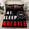 Wrestle Bed Sheet Set Sports Theme Sheets Set Queen Size