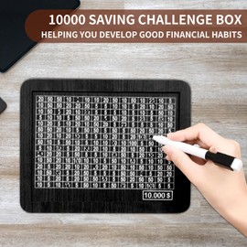 Wooden Money Box, Wooden Saving Money Box with Counter,10,000 Retro Cash Saving Box,Portable Money Wooden Savings Box,Money Vault for Cash Piggy Banks,Coin Saver Bank For Adults & Children