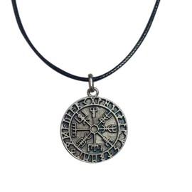 Silver plated Pendant Viking Rune of Protection. Nordic Celtic Viking Rune Talisman. Gift idea for Fantasy and Cosplay lovers. Craft Jewel. Diameter 1,18 In