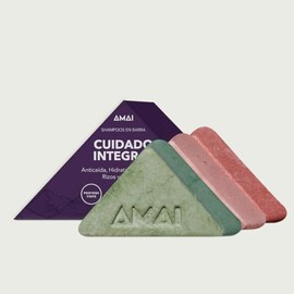 Set Shampoo en Barra AMAI Natural – Hidratante, Anticaída y Rizos Definidos – 3 Barras Sólidas Veganas, Sin Sulfatos, Ecológicas y Hechas en México