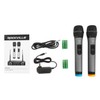 Rockville RWM72U Dual UHF Wireless Handheld Microphone System, Digital Display,